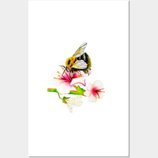 Bee on the Flower Posters and Art